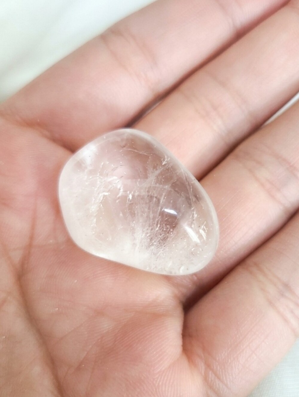 Clear Quartz Tumbled Gemstone - Polished Crystal for Jewelry and Healing